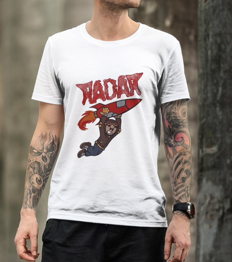 Radar Rocket Cartoon Pilot Heat Seekers T-Shirt