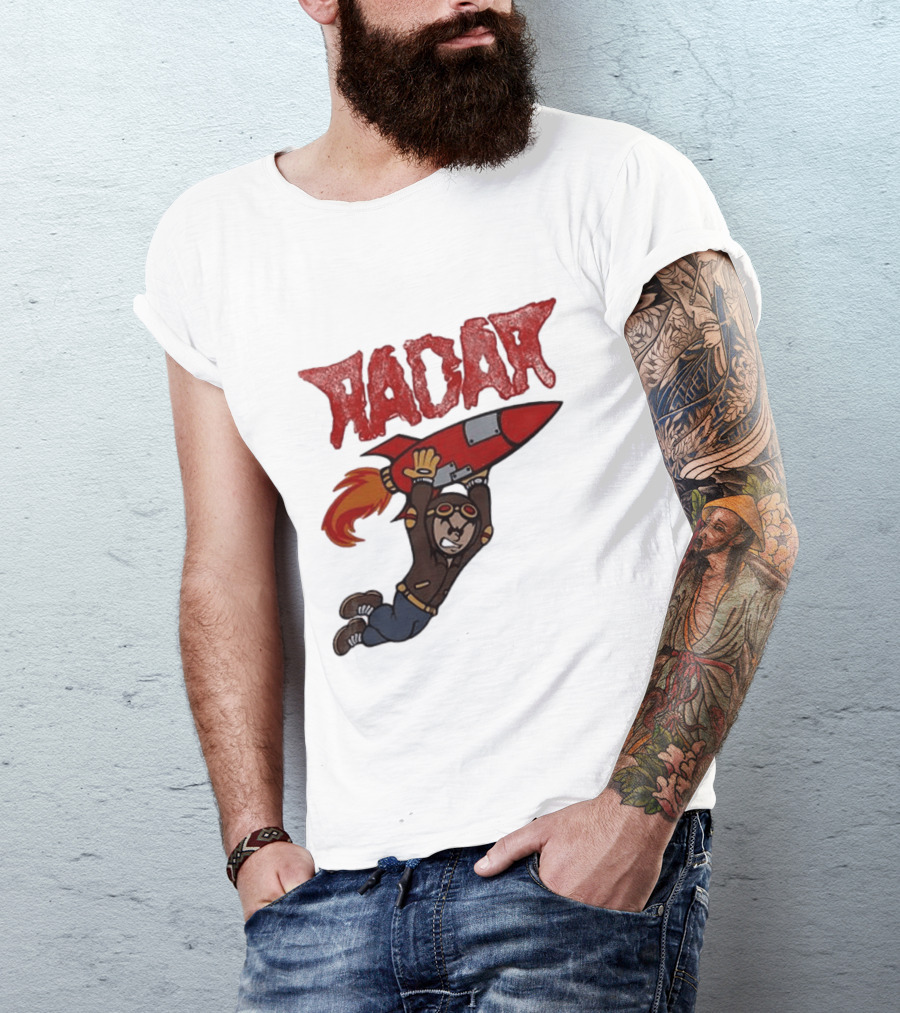 Radar Rocket Cartoon Pilot Heat Seekers T-Shirt