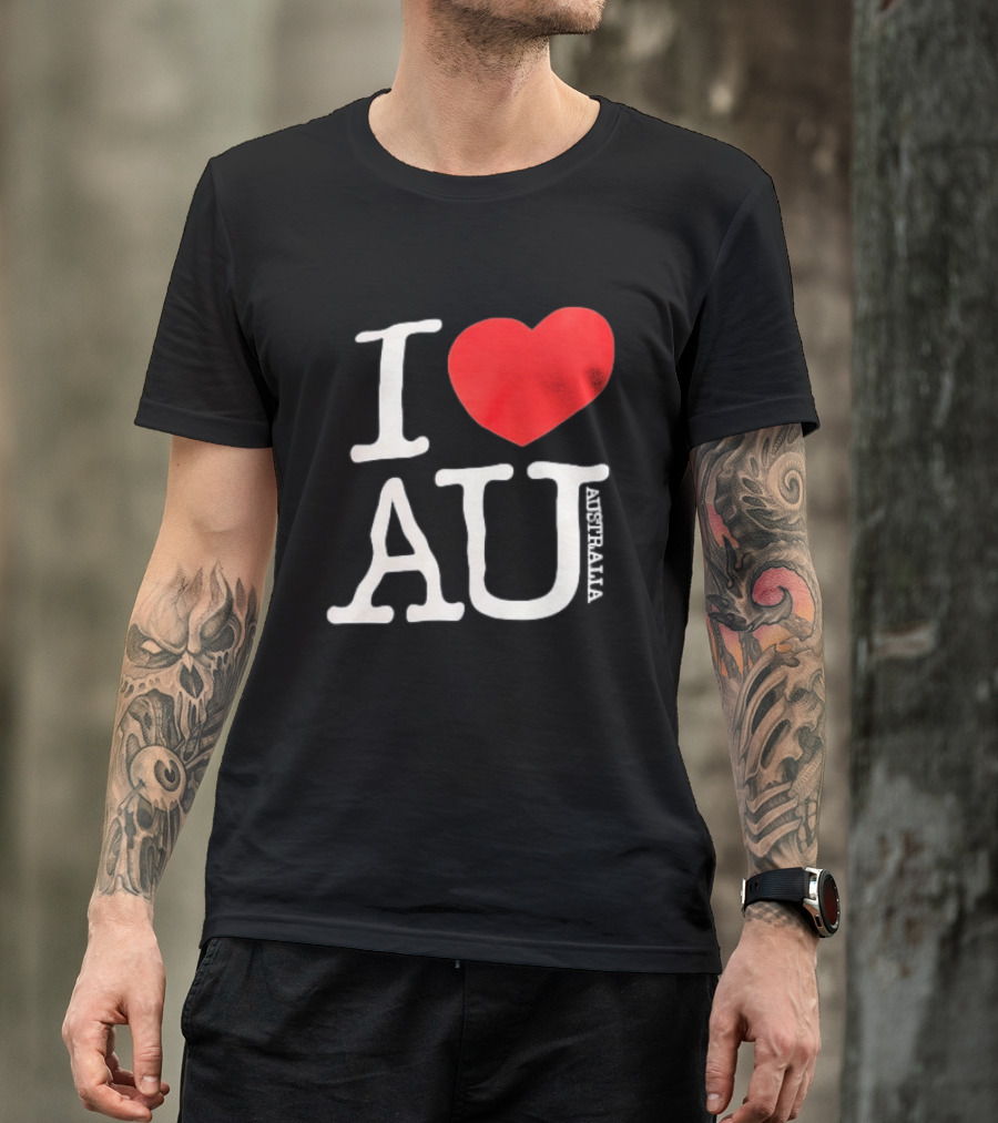I Love AU Heart Australia Souvenir T-Shirt