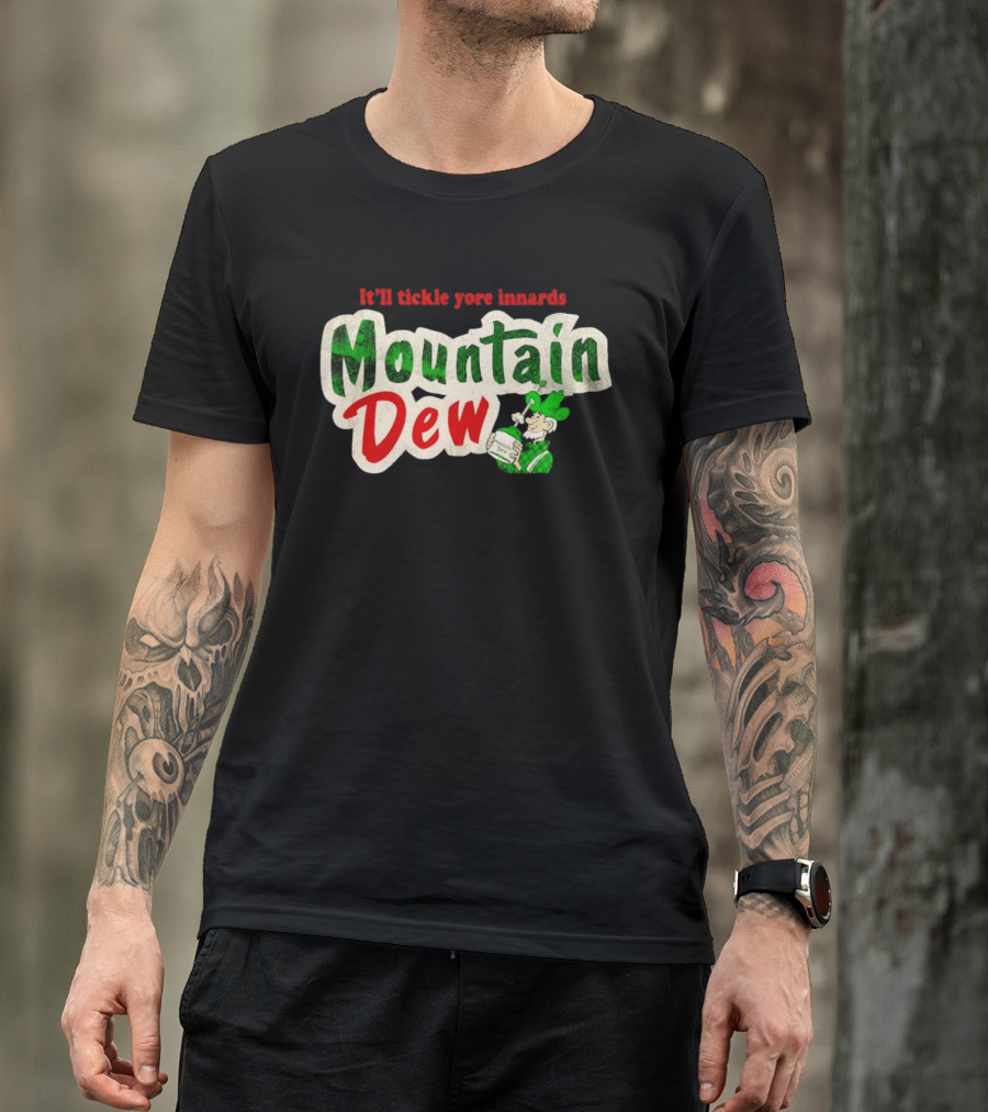 It'll Tickle Yore Innards Mountain Dew Classic Vintage Look T-Shirt