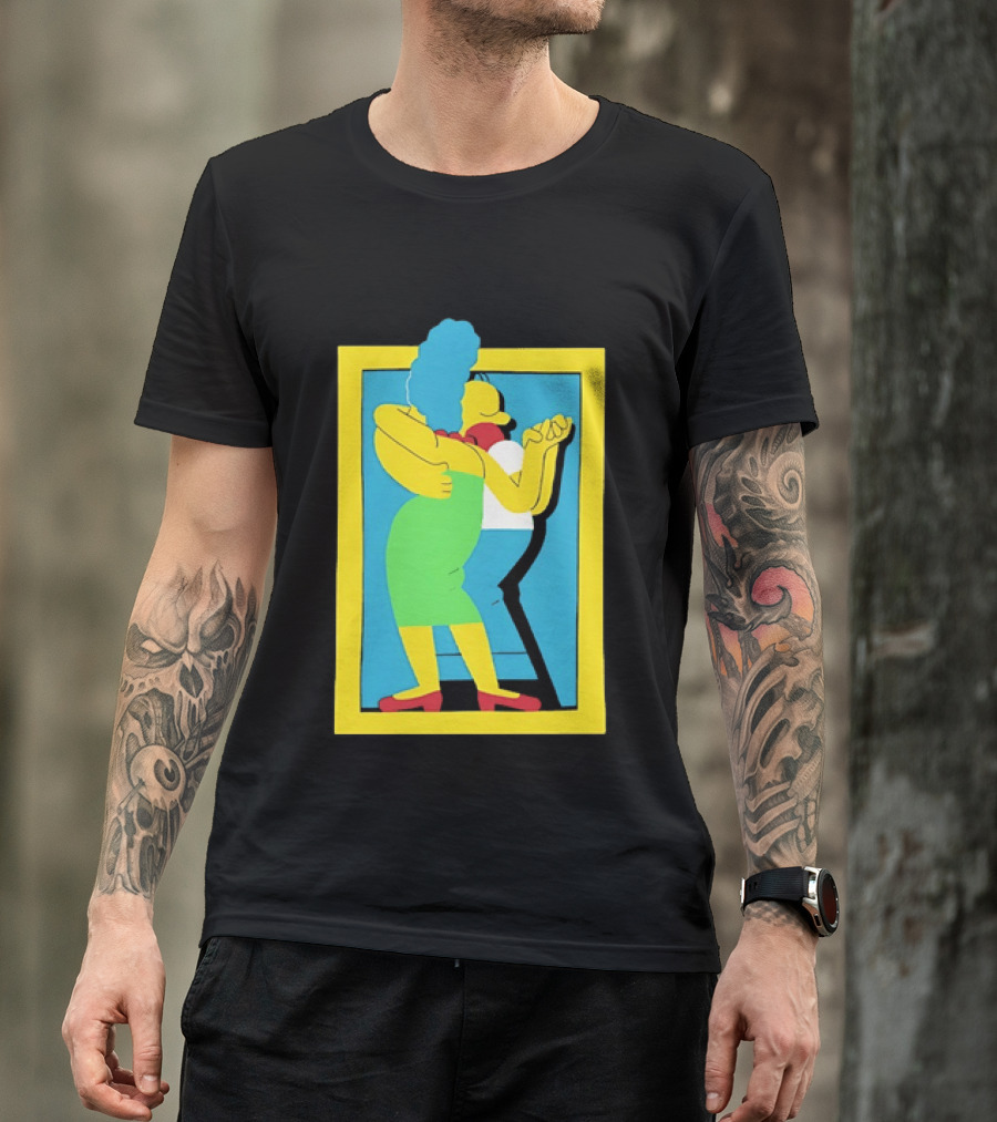 Simps Dance Iconic Cartoon Couple Embrace T-Shirt