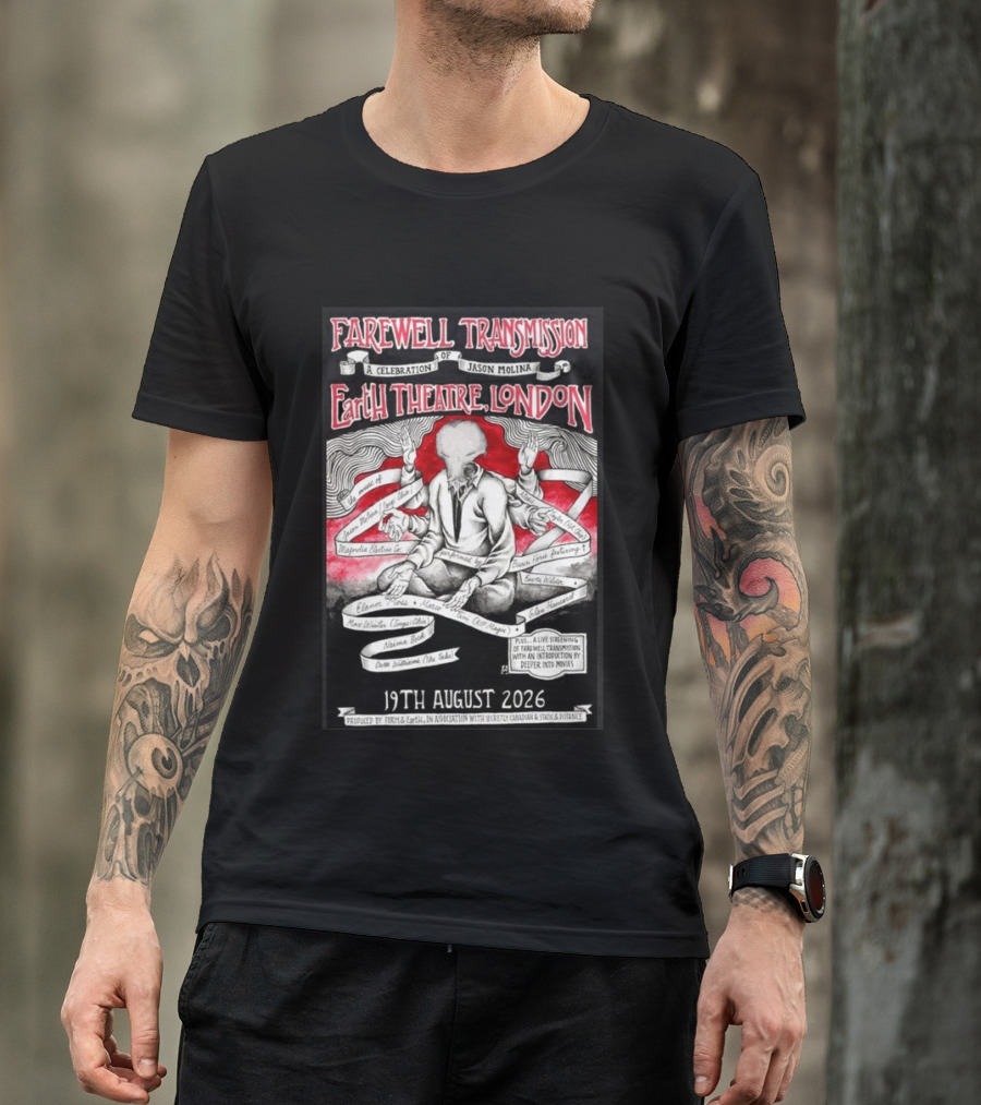 Farewell Transmission Jason Molina Celebration London Concert 2026 August 19th Earth Theatre T-Shirt