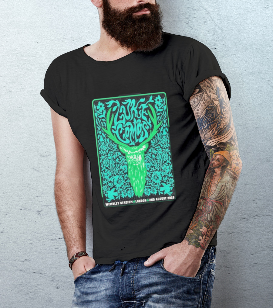 Luke Combs Wembley Stadium London August 2 2026 Deer Antlers Floral T-Shirt