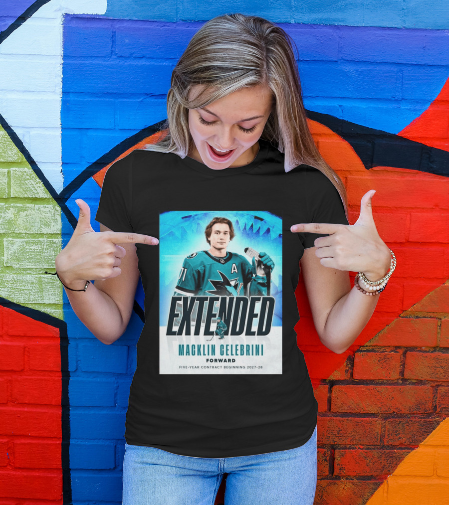 Extended Macklin Celebrini Forward Five Year Contract Beginning 2027 28 T-Shirt