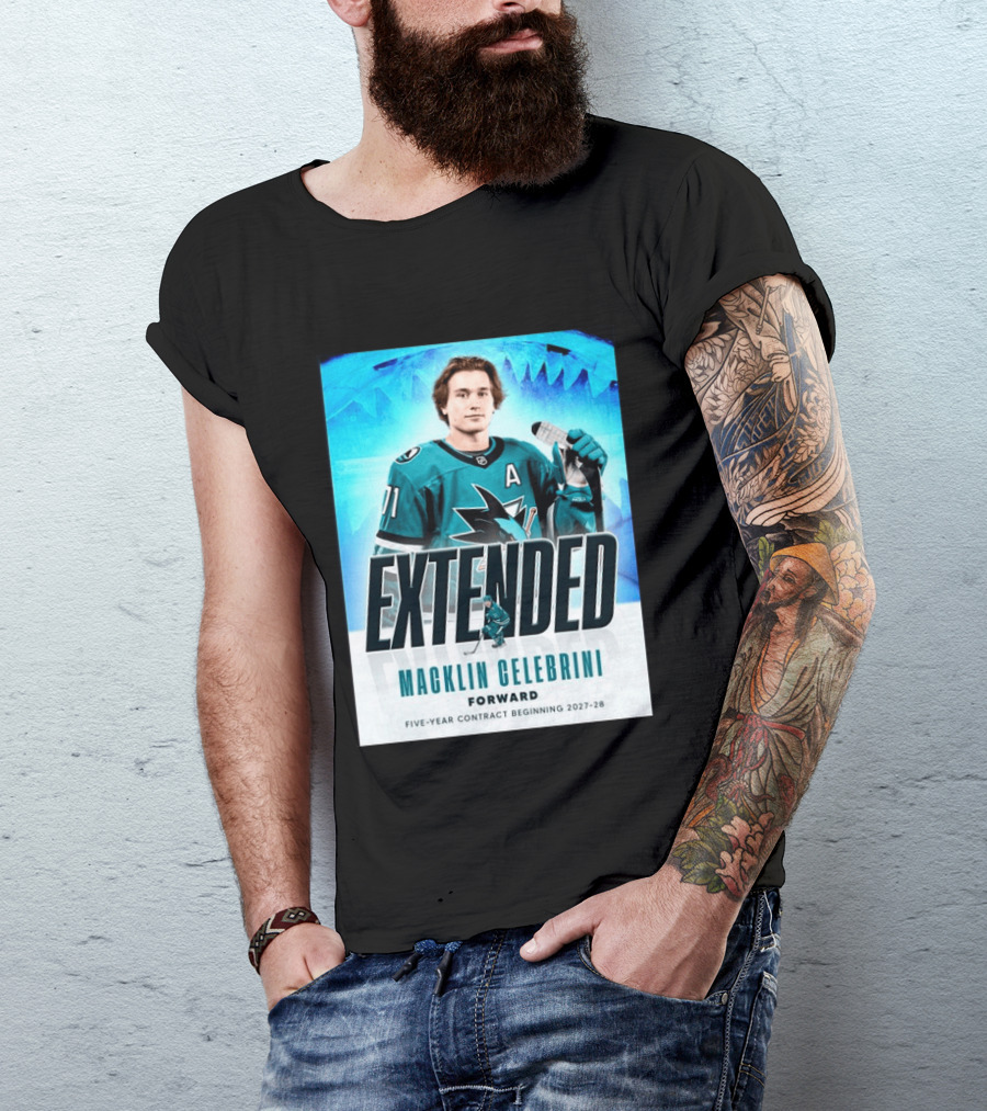 Extended Macklin Celebrini Forward Five Year Contract Beginning 2027 28 T-Shirt
