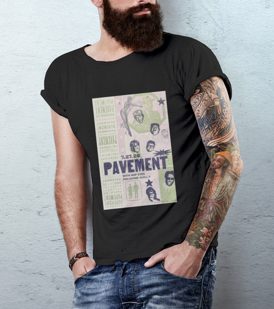 Pavement With Nap Eyes Ryman Auditorium Nashville Jul 27 2026 T-Shirt