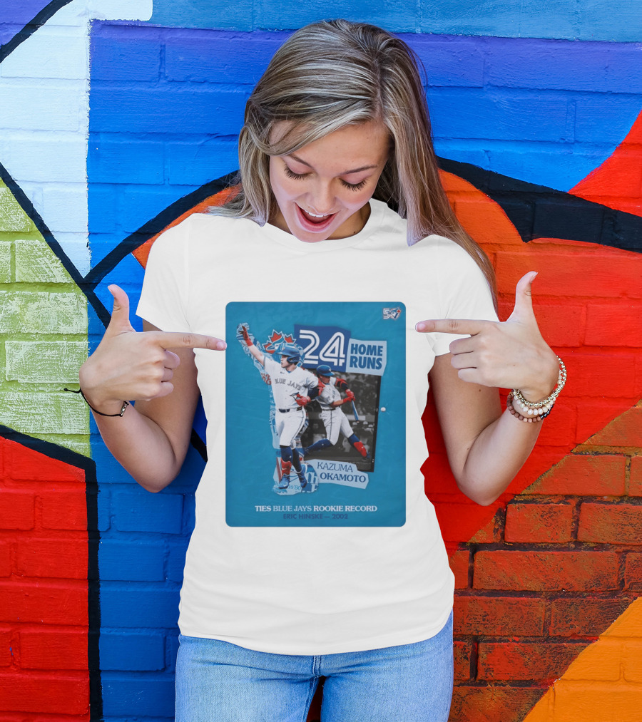 Kazuma Okamoto 24 Home Runs Ties Blue Jays Rookie Record Eric Hinske 2002 T-Shirt