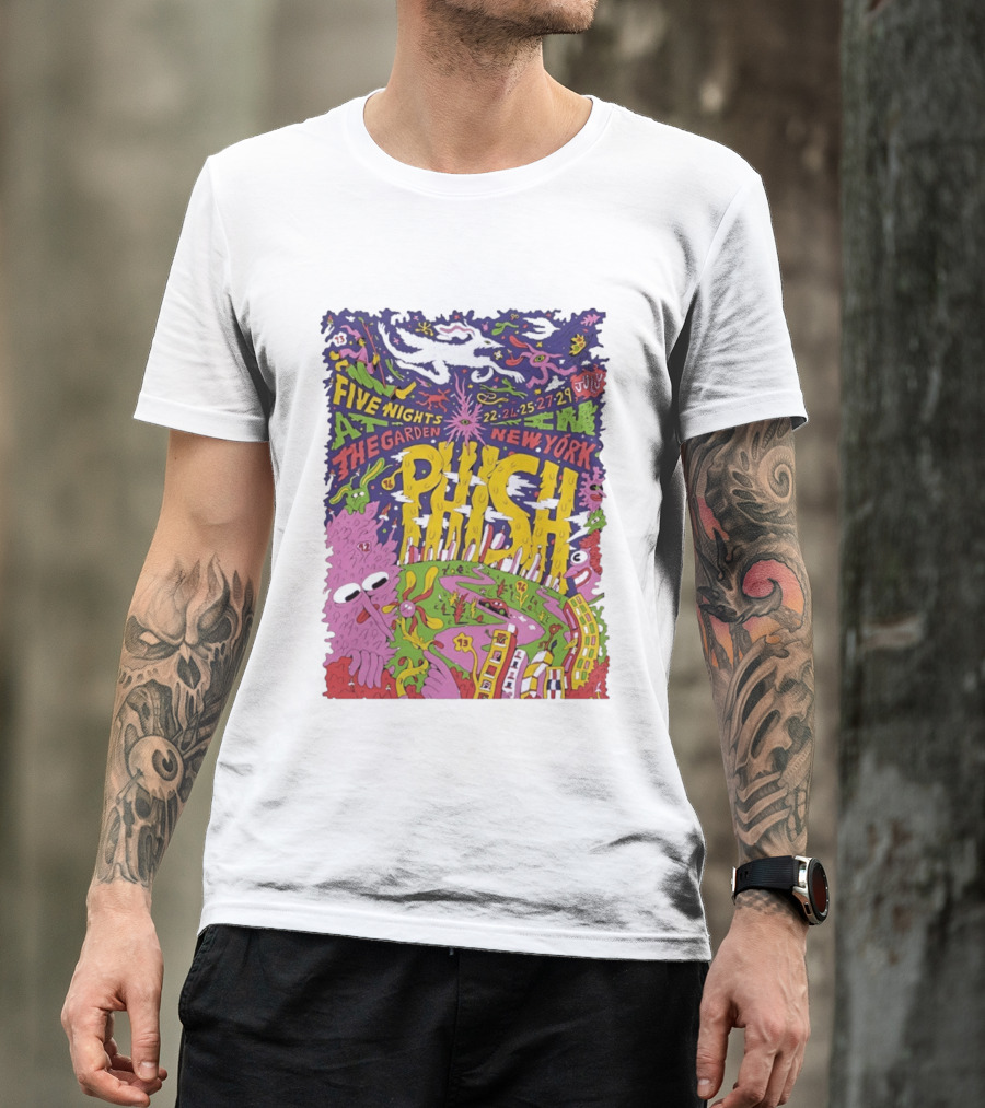 Phish Five Nights At The Garden New York July 2023 Concert T-Shirt