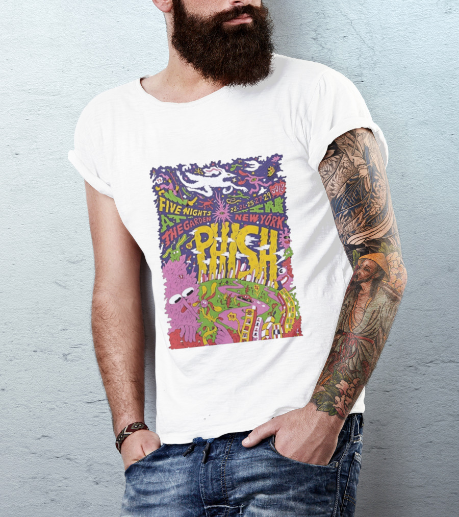 Phish Five Nights At The Garden New York July 2023 Concert T-Shirt