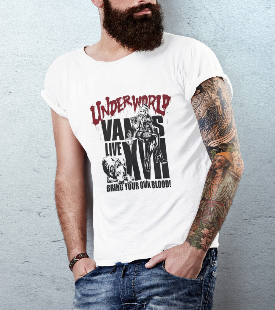 Underworld Vamps Live XVII Bring Your Own Blood Dripping Horror Aesthetic T-Shirt