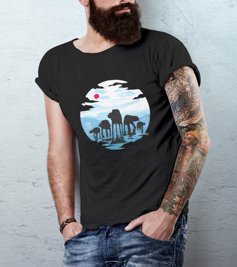 AT AT Walkers Ice Planet Battle Scene T-Shirt