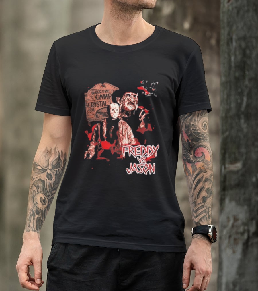 Freddy Vs Jason Welcome To Camp Crystal Lake Halloween T-Shirt