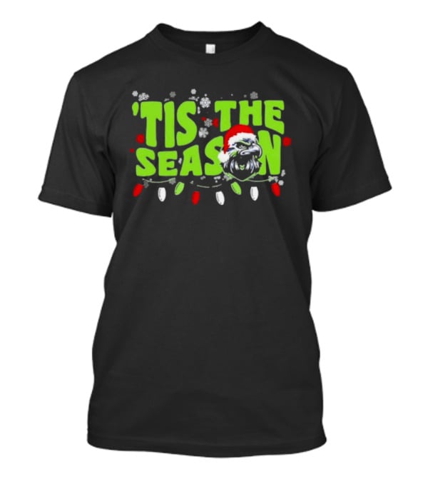 Tis The Season Christmas Seattle Seahawks Football Santa Hat T-Shirt