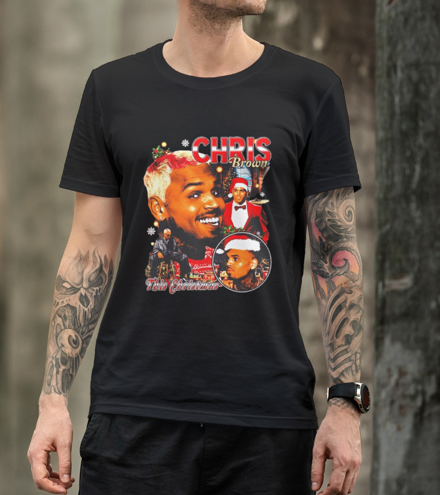 Chris Brown Holiday Festive Santa Hat This Christmas Celebration T-Shirt