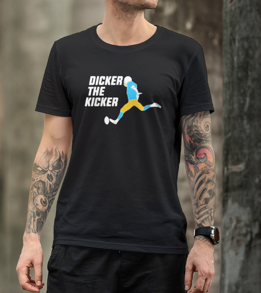 Dicker The Kicker Los Angeles Chargers Football Pose T-Shirt