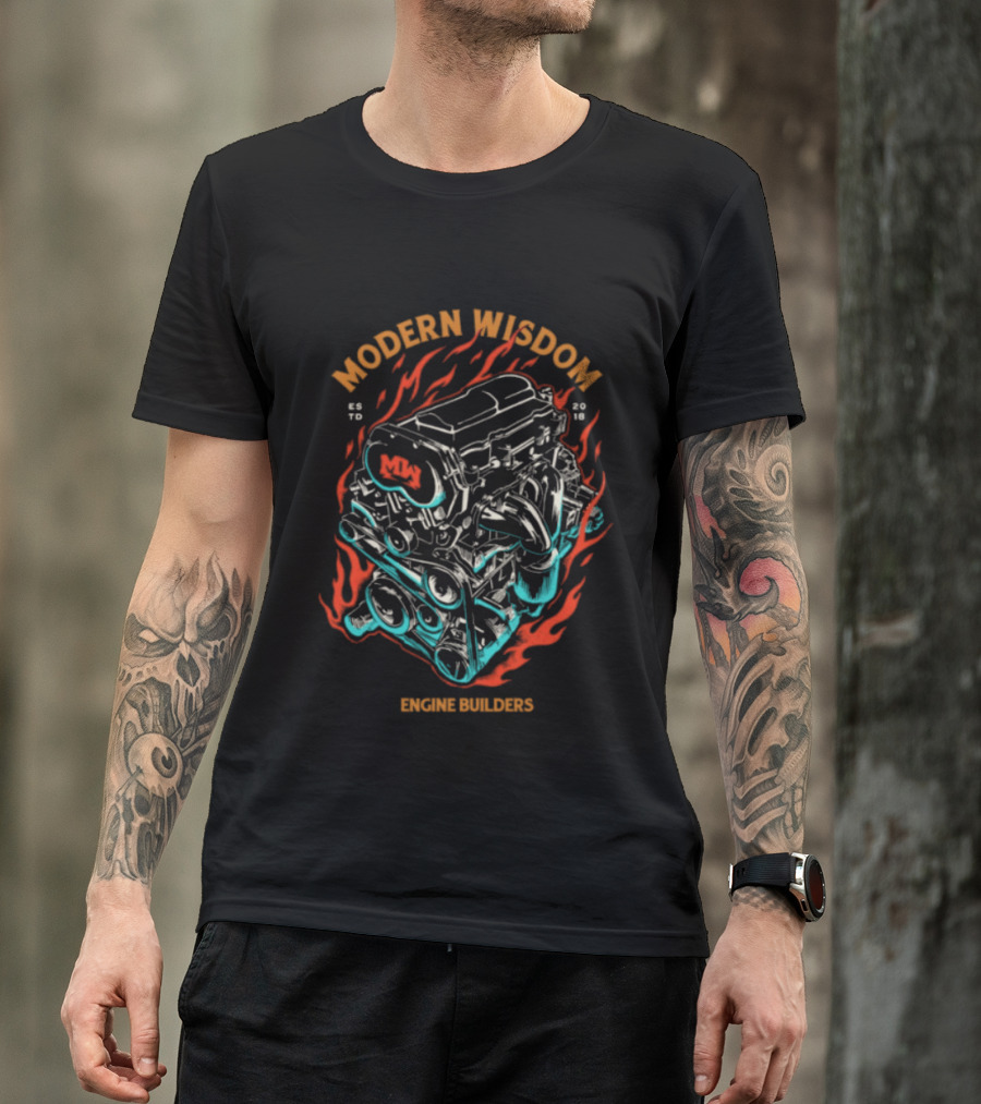 Modern Wisdom Engine Builders T-Shirt