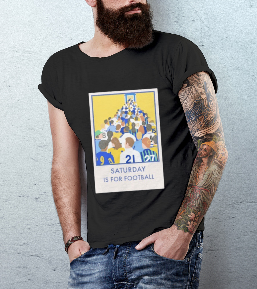 Saturday Is For Football Fans Colorful Player Gathering T-Shirt