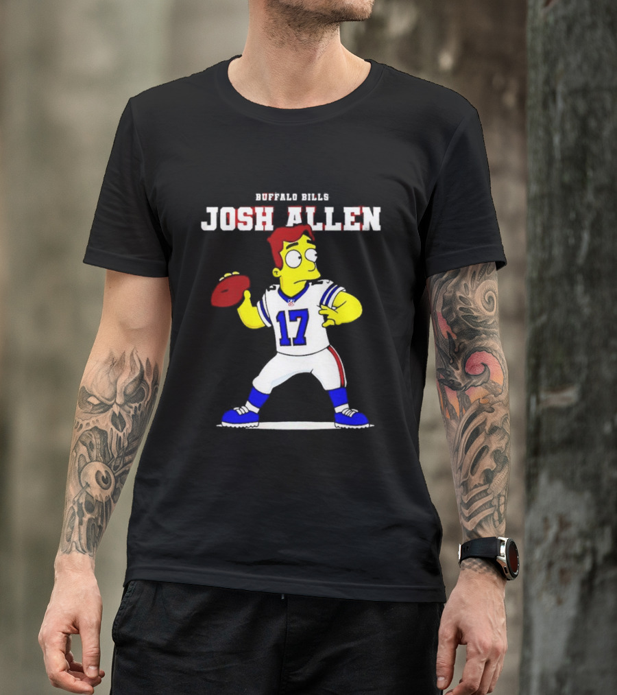 Simpson Springfield Josh Allen Buffalo Bills Football 17 T-Shirt