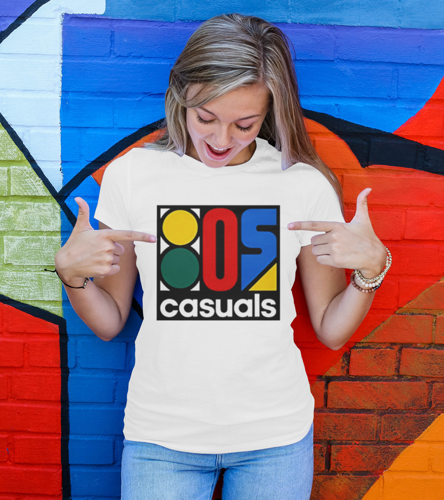 80s Casuals Retro Style Colorful Geometric Icon Collection T-Shirt