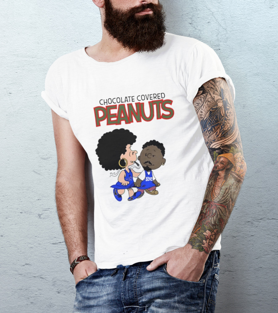 Chocolate Covered Peanuts Characters In Knicks Jerseys T-Shirt
