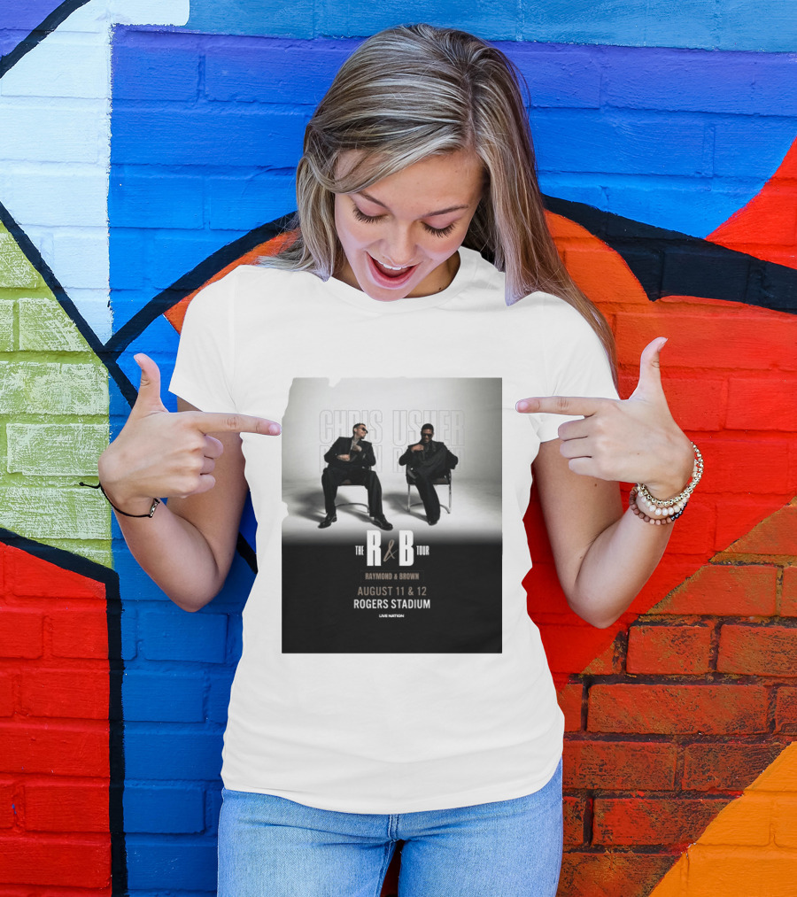The R&B Tour Chris Usher Raymond Brown August 11 12 Rogers Stadium Live Nation T-Shirt