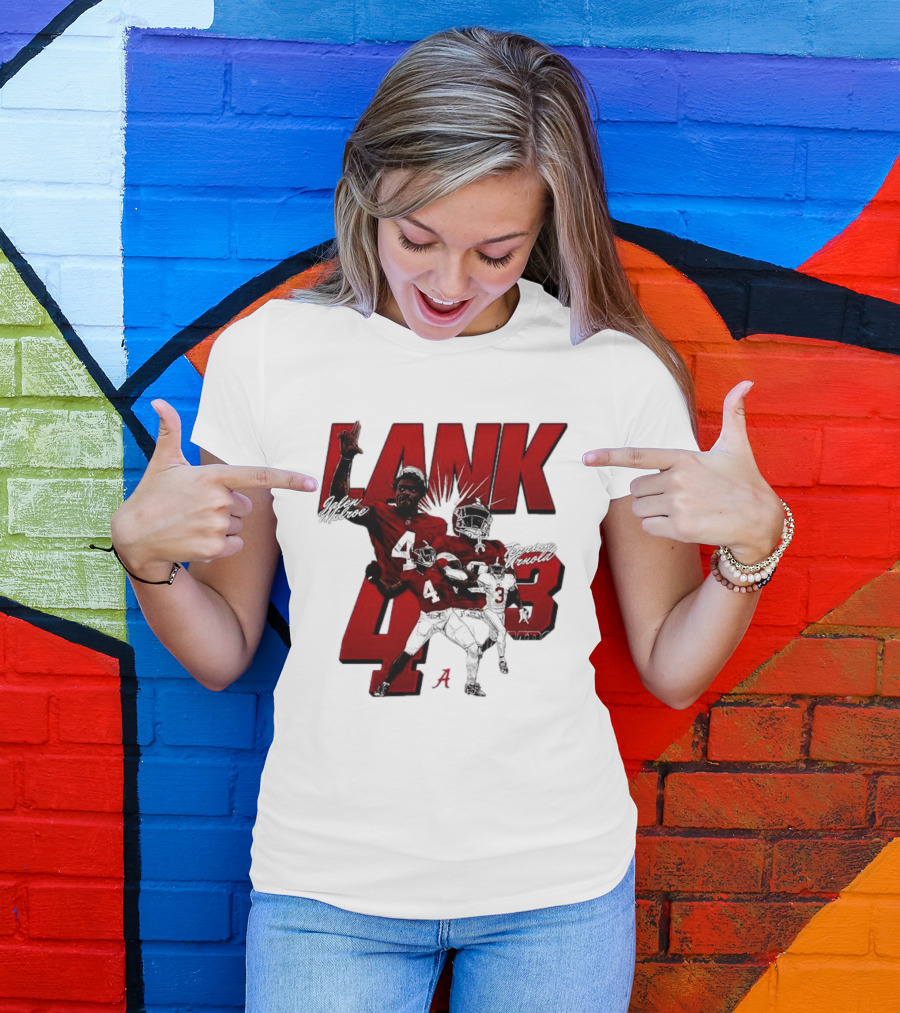 Alabama Crimson Tide Jalen Milroe Terrion Arnold Lank 4th 3 Football Caricature T-Shirt