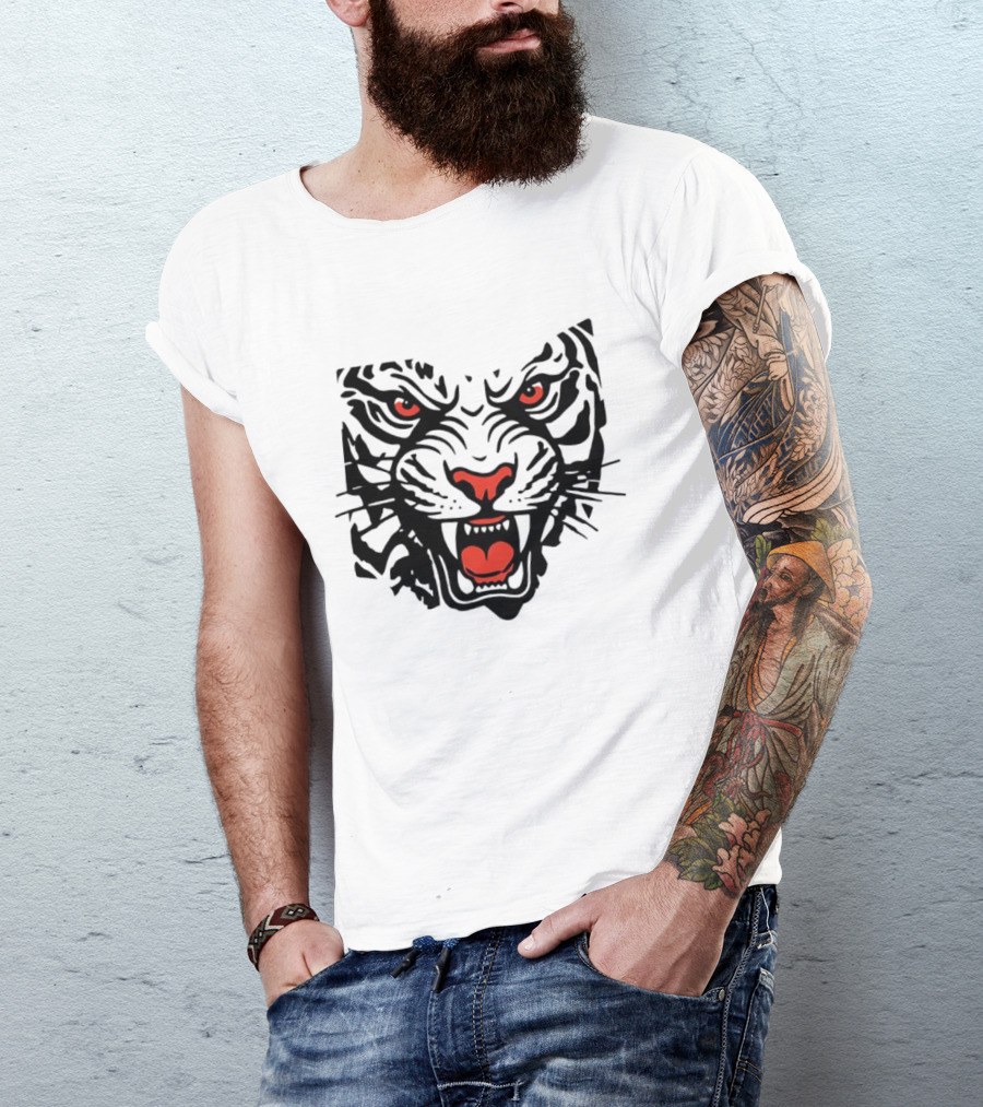 Clemson Tigers Head Clemson University Fierce Tiger Face T-Shirt