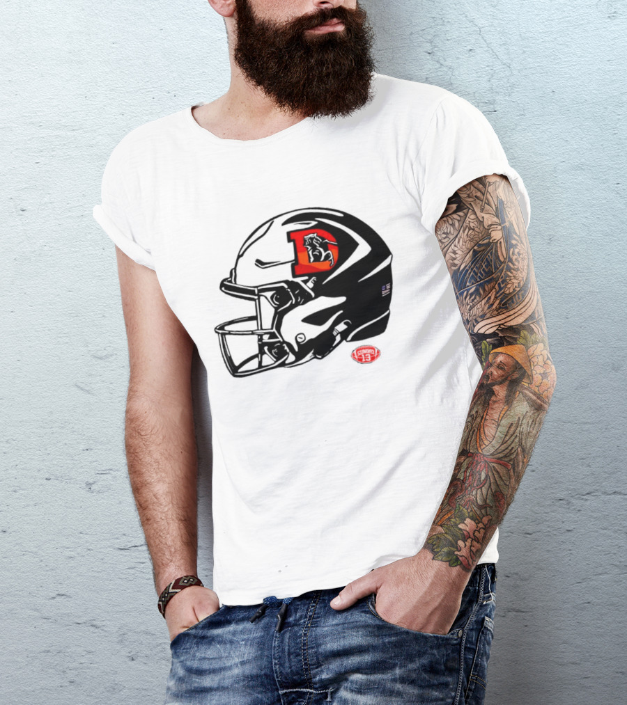 Denver Broncos Vintage D Snowcapped Helmet T-Shirt