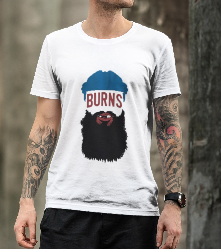 Brent Burns Beard Blue And Red Text Colorado Hockey Fan T-Shirt