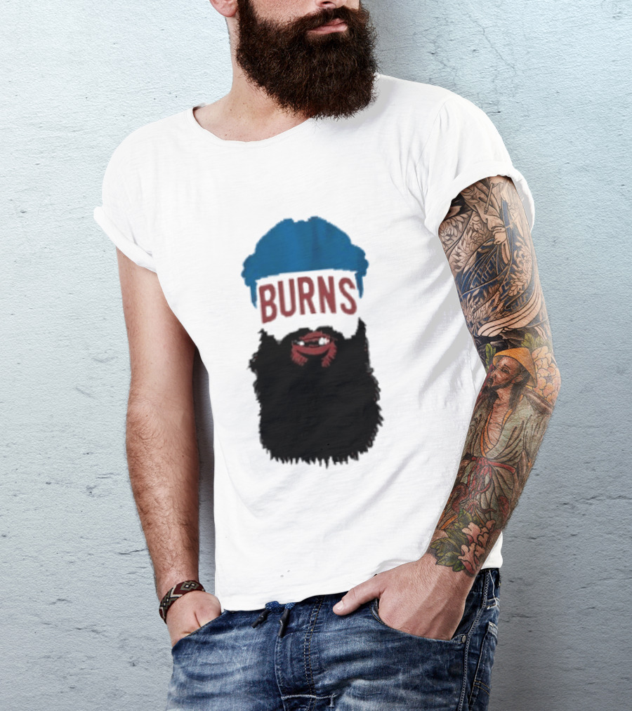 Brent Burns Beard Blue And Red Text Colorado Hockey Fan T-Shirt