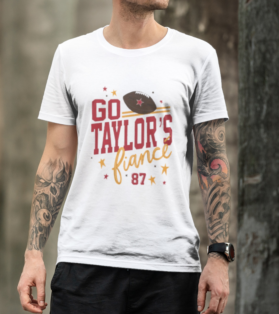 Go Taylor's Fiancé 87 Football Stars And Stripes T-Shirt