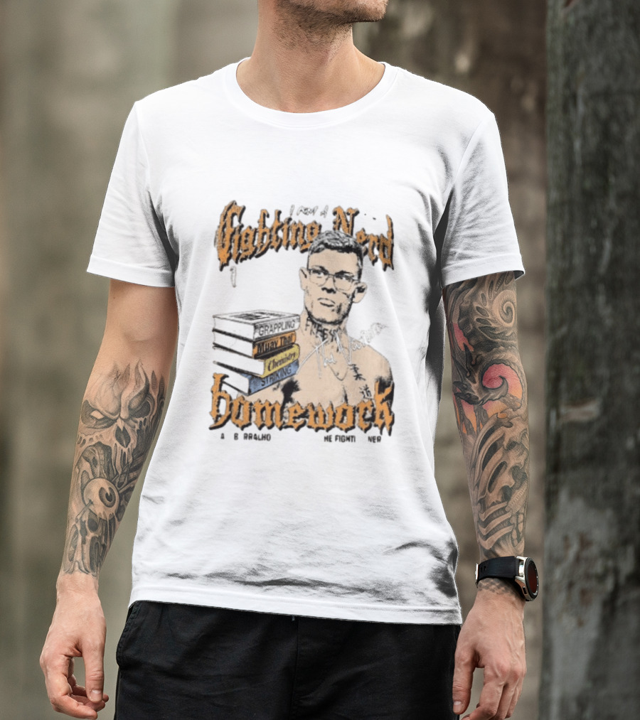 Caio Borralho Fighting Nerd Grappling Muay Thai Chemistry Homework Natural MMA T-Shirt
