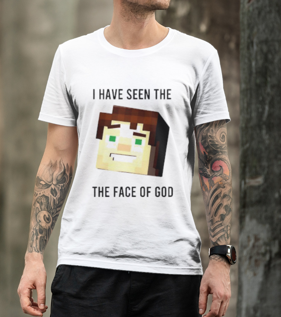 I Have Seen The Face Of God Minecraft Style Pixel T-Shirt