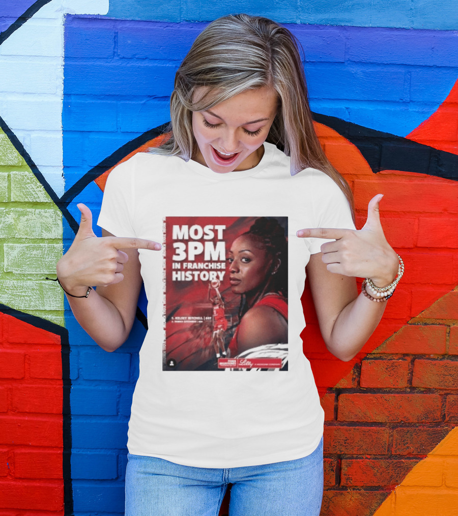 Kelsey Mitchell Most 3PM In Franchise History Indiana Fever T-Shirt