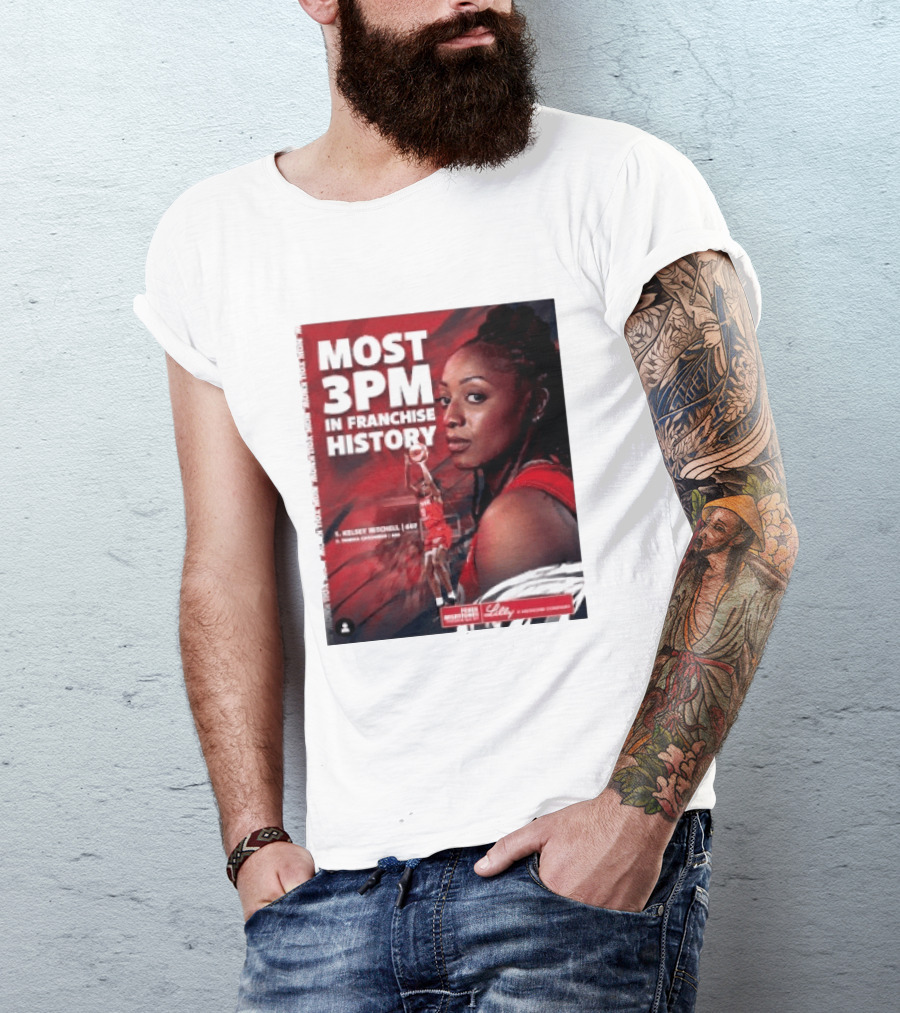 Kelsey Mitchell Most 3PM In Franchise History Indiana Fever T-Shirt