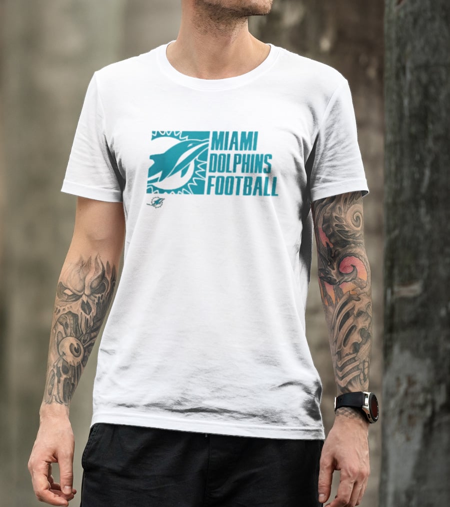 Miami Dolphins Football Fan Apparel Post Game Wear T-Shirt