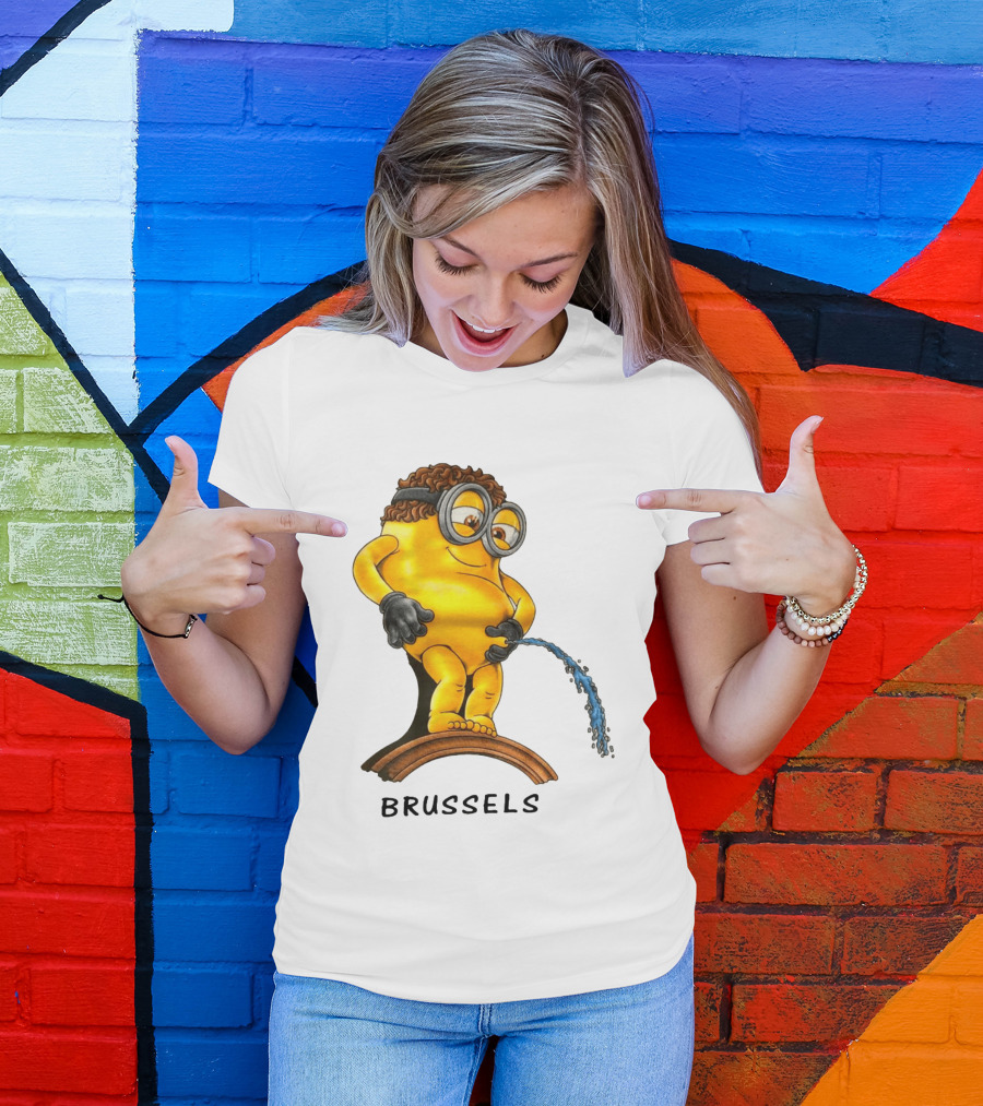 Brussels Pee Minion Parody Manneken Pis T-Shirt