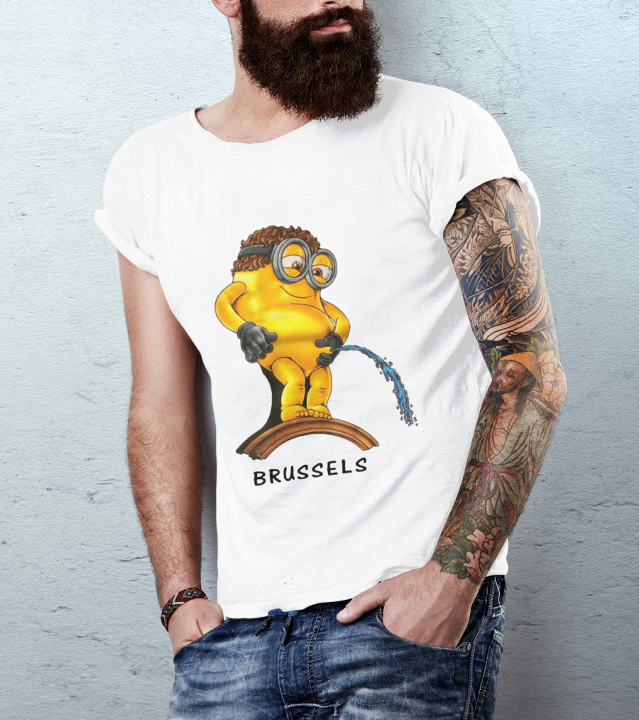 Brussels Pee Minion Parody Manneken Pis T-Shirt