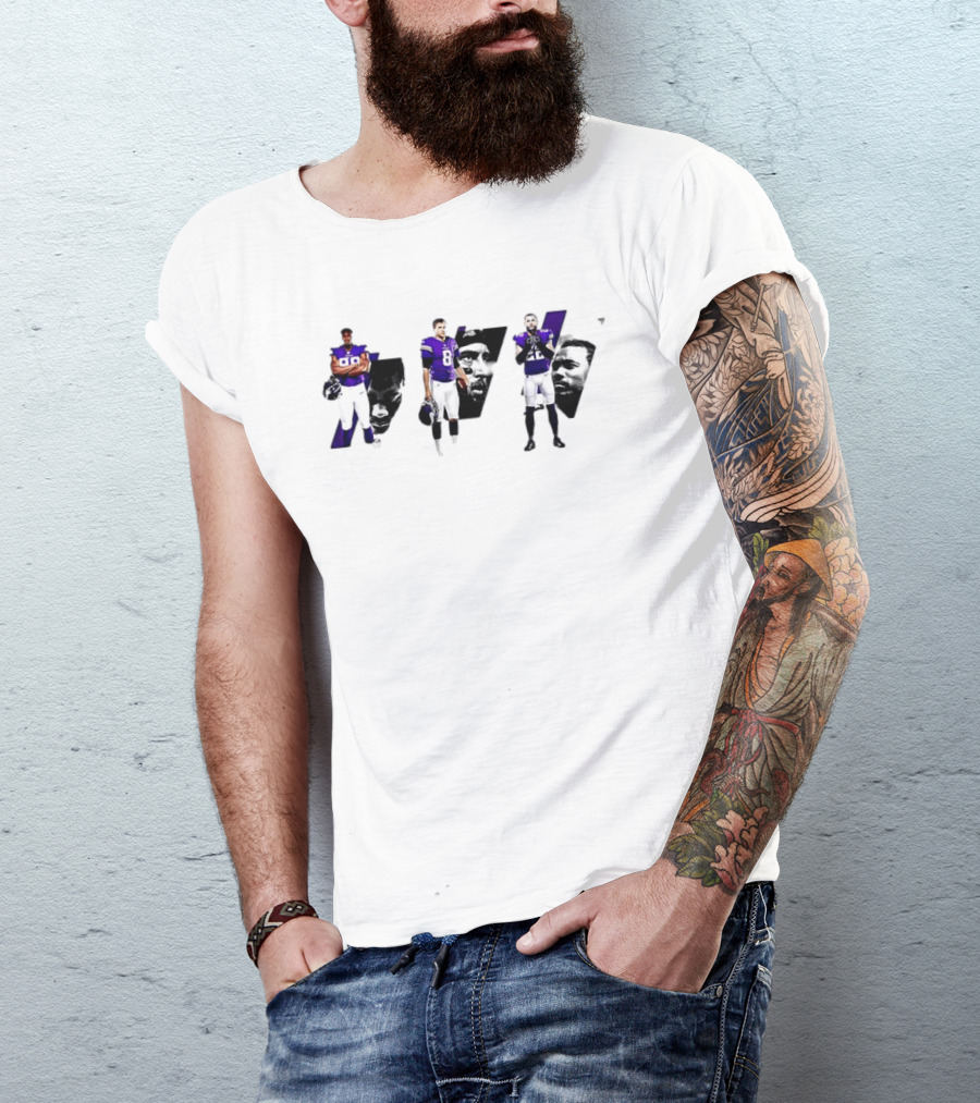 Minnesota Vikings D.J. Wonnum Kirk Cousins Harrison Smith NFL Players T-Shirt