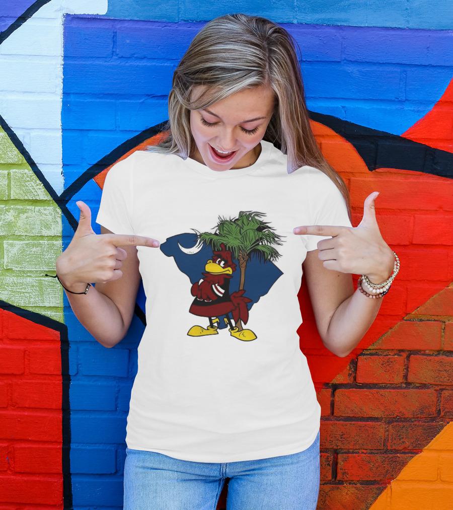 South Carolina Gamecocks Hey Gamecocks Mascot Palmetto Crescent T-Shirt