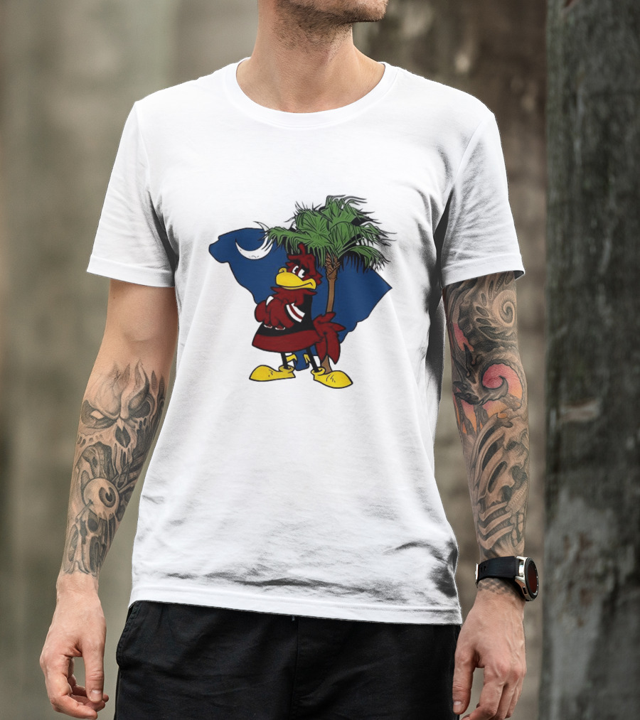 South Carolina Gamecocks Hey Gamecocks Mascot Palmetto Crescent T-Shirt