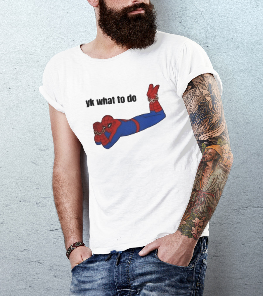 Spooderman YK What To Do Meme T-Shirt