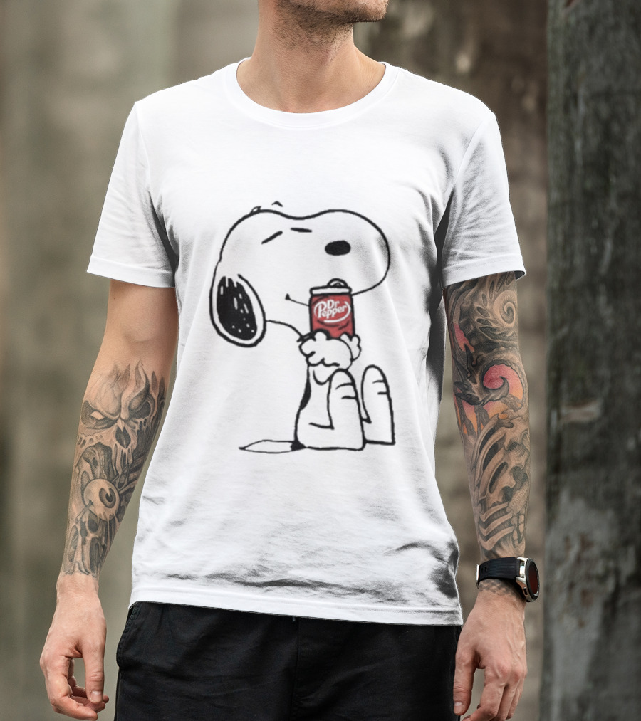 Snoopy Hugging Dr Pepper Can T-Shirt