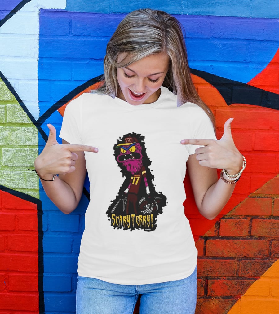 Washington Commanders Scary Terry McLaurin 17 Terrifying Terry T-Shirt