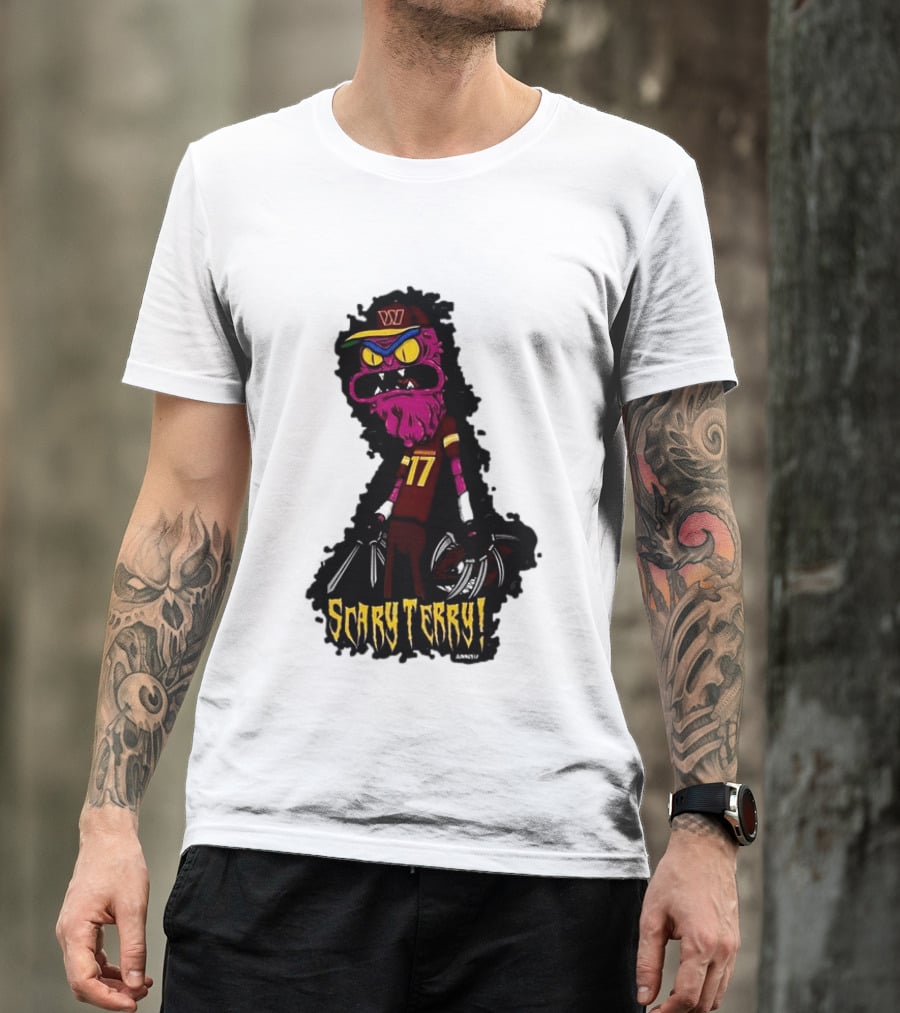 Washington Commanders Scary Terry McLaurin 17 Terrifying Terry T-Shirt