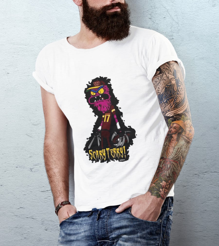 Washington Commanders Scary Terry McLaurin 17 Terrifying Terry T-Shirt