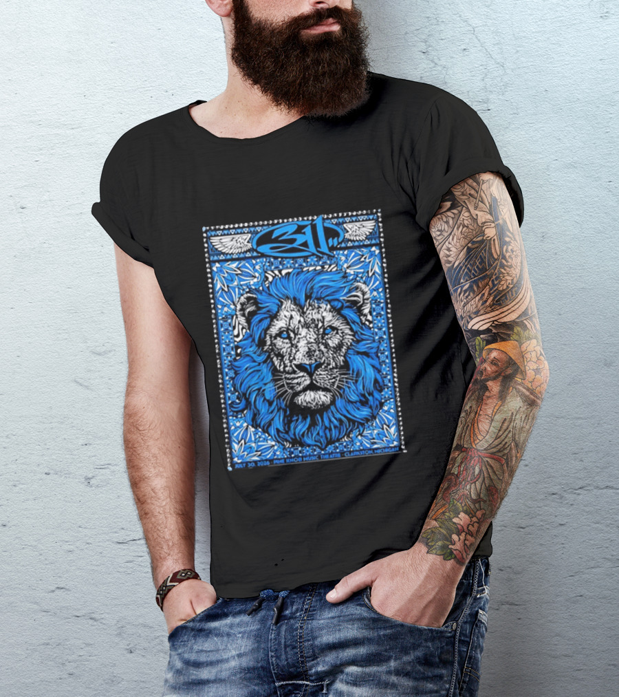 311 Live At Pine Knob Music Theatre July 30 2026 Lion Artwork Clarkson Michigan T-Shirt