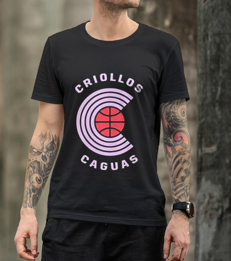Criollos De Caguas Basketball Team Retro Style Logo Sports T-Shirt