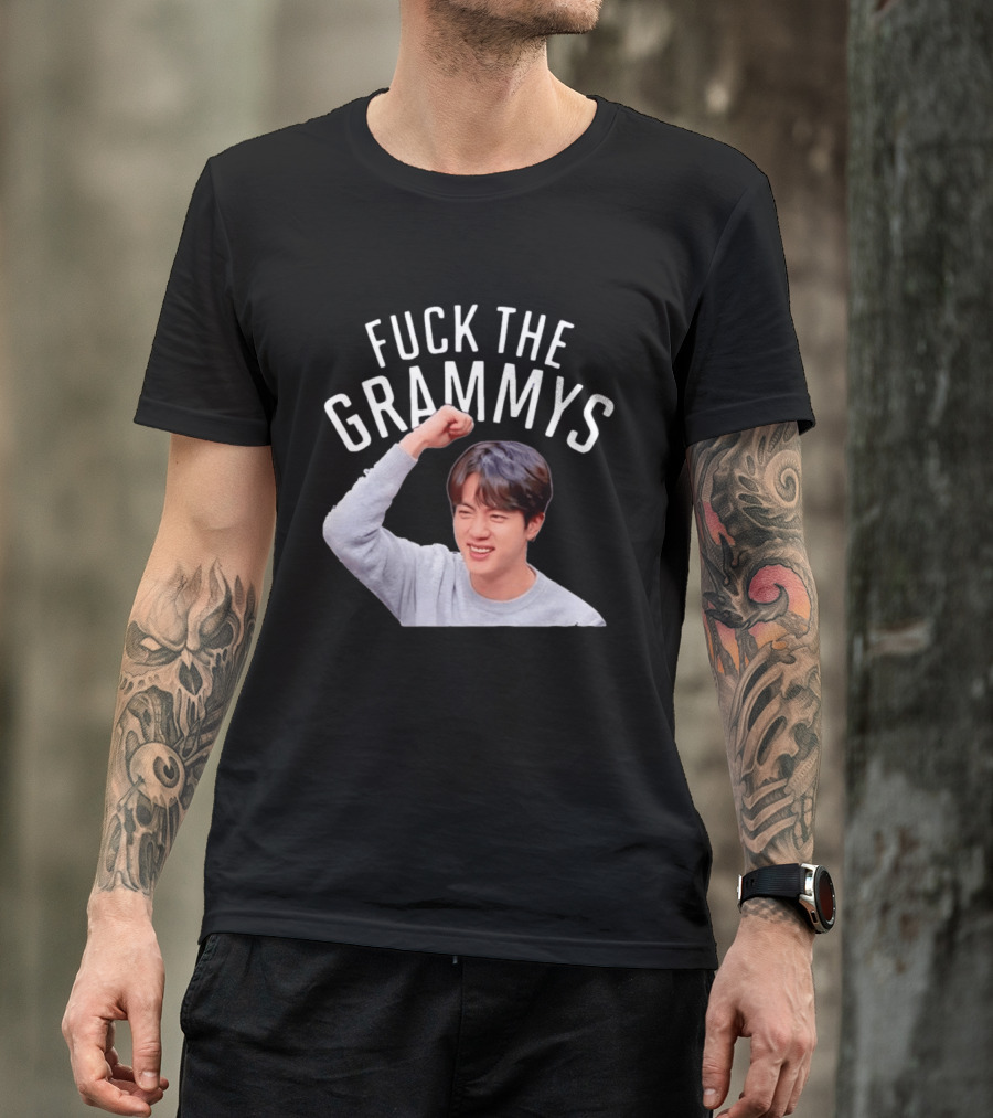 Jin BTS Fuck The Grammys K Pop Bangtan Boys Fandom T-Shirt