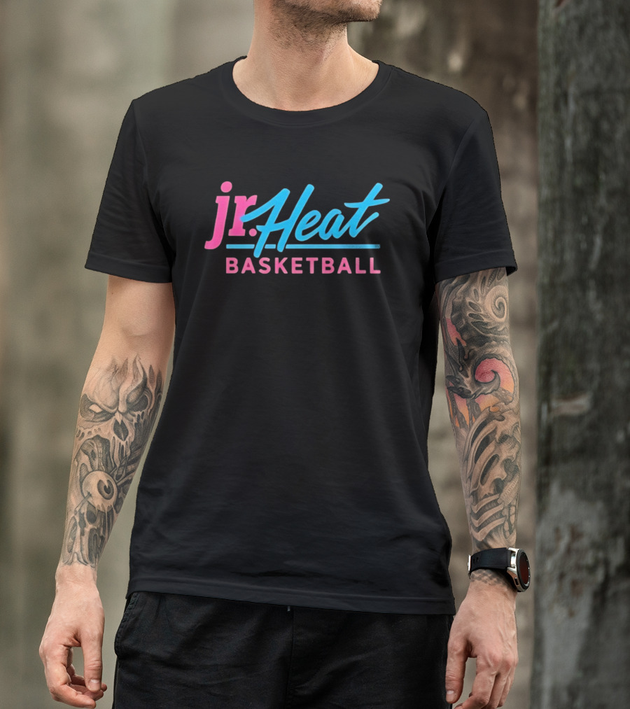 Jr Heat Basketball NBA Youth Sports Bright Neon T-Shirt